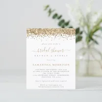 Budget Gold Glitter Bridal Shower Invitation