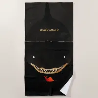 Big Dark Shark Beach Towel