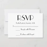 Create Your Own Black and White RSVP