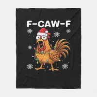 Funny F-Caw-F Christmas Chicken Classic Fleece Blanket