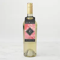 Elegant 40th Ruby Wedding Anniversary Celebration Bottle Hanger Tag