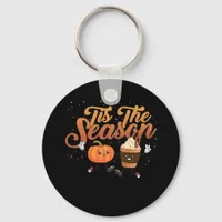Retro Fall Tis The Season Keychain