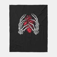 Skeleton Hands Holding Heart Halloween Costume  Fleece Blanket