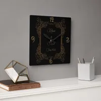 Vintage Wedding Romantic Steampunk Fairytale  Square Wall Clock