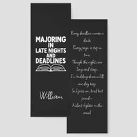 Graduation quote funny poem black bookmarks