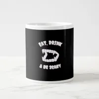 Eat Drink Be Scary Vampire Minimalist Style Giant Coffee Mug