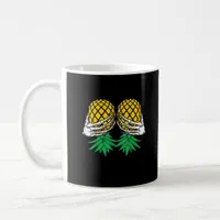 Halloween Upside Down Pineapple Swinger Skeleton Coffee Mug