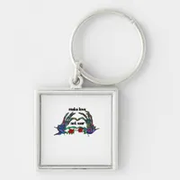 Skeleton Hand Heart Design Keychain