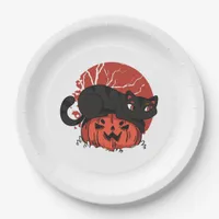 Cat Halloween Paper Plates