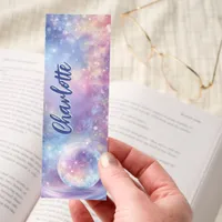 Sparkling Crystal Ball Pastel Sky Personalized Bookmarks