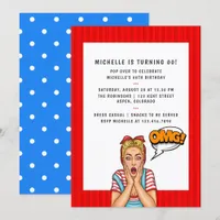 Pop Art Comic Birthday Party Invitation