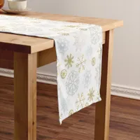 Blue Snowflake Winter Table Runner