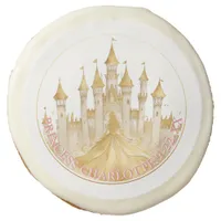 Pink and Gold Princess Birthday Favor Cookie 