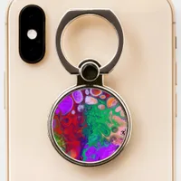 Burst of Colors Digital Fluid Art  Phone Ring Stand