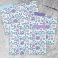 Cute Pastel Party Doodles Circles Pattern File Folder