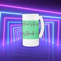 Cool Bonus Dad Happy Father's Day | Frosted Glass Beer Mug