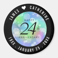 Elegant 24th Opal Wedding Anniversary Celebration Magnet