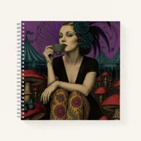 Woman Drinks Tea at the Circus Notebook