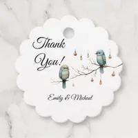 Rustic Woodland Love Birds Celebration Favor Tags