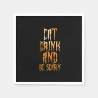 Eat Drink And Be Scary Funny Trendy Napkins