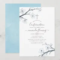 Cherry Blossoms Confirmation Invitation