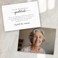 Heartfelt Gratitude Photo Funeral Thank You Card