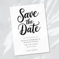 Simple Chic Modern Typography Wedding Save The Date