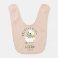 Egg-stra Adorable Funny Baby Dinosaur Hatching Egg Baby Bib