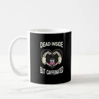 But Caffeinated Coffee Skeleton Hands Heart Coffee Mug