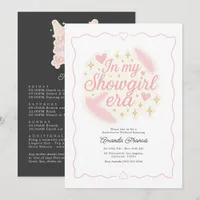 In My Showgirl Era Pink Bachelorette Weekend Invitation