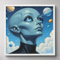Beautiful Extraterrestrial Alien Being Peel And Stick Photo Tile