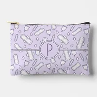 Purple Monogram Cute Cartoon Pad Period  Accessory Pouch