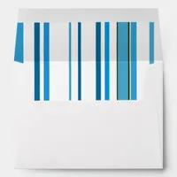 Blue white Beach Stripes Envelope