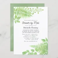 Watercolor Greenery Bridal Shower by Mail Invitation