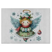 Cute Angel Folk Art Style Cutting Board