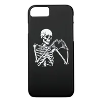 Skeleton Heart Hands Sign Halloween Costume Retro  iPhone 8/7 Case