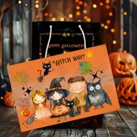 Orange Witch Way Halloween Tissue Paper