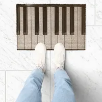 Piano keyboard fiber doormat