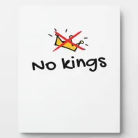 No Kings In America Classic Retro Style Plaque