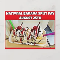 National Banana Split Day Food Holidays Postcard