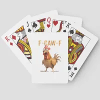 Funny Screaming Chicken F Caw F Humor Poker Cards