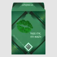 Kiss Me I’m Irish Green Glam Party Packaging Envelope Mailers
