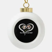 Zombie In Graveyard - Till Death Do Us Part Ceramic Ball Christmas Ornament