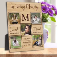 Memorial Photo Collage Keepsake In Loving Memory Plaque