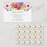 Floral Spanish Fiesta Wedding Accommodations Enclosure Card