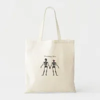 Gothic Skeleton Couple (Old Pink) Classic Tote Bag
