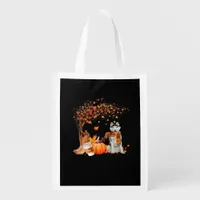 It’s Fall Y’all Dog Autumn Aesthetic Style Grocery Bag
