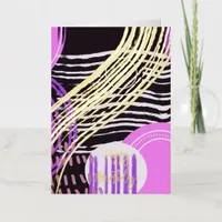 Abstract Gold Foil Birthday Greeting Card