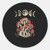 Cottagecore Mushrooms Academia Goblincore Aestheti Classic Round Sticker