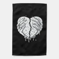 Skeleton Hands Heart– Gothic  Heart Classic Garden Flag